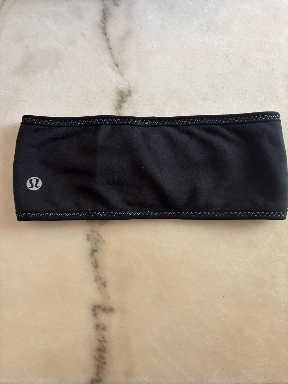 lululemon athletica Black Stretch Headband with Logo